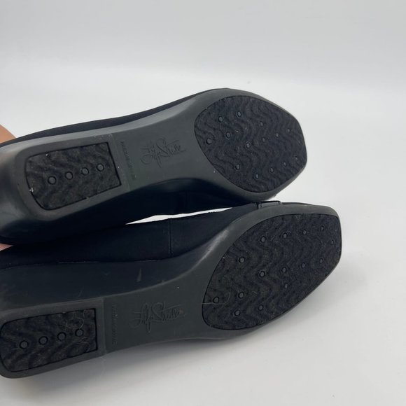 Life Stride Black Slip-On Wedges | Stylish and Comfortable